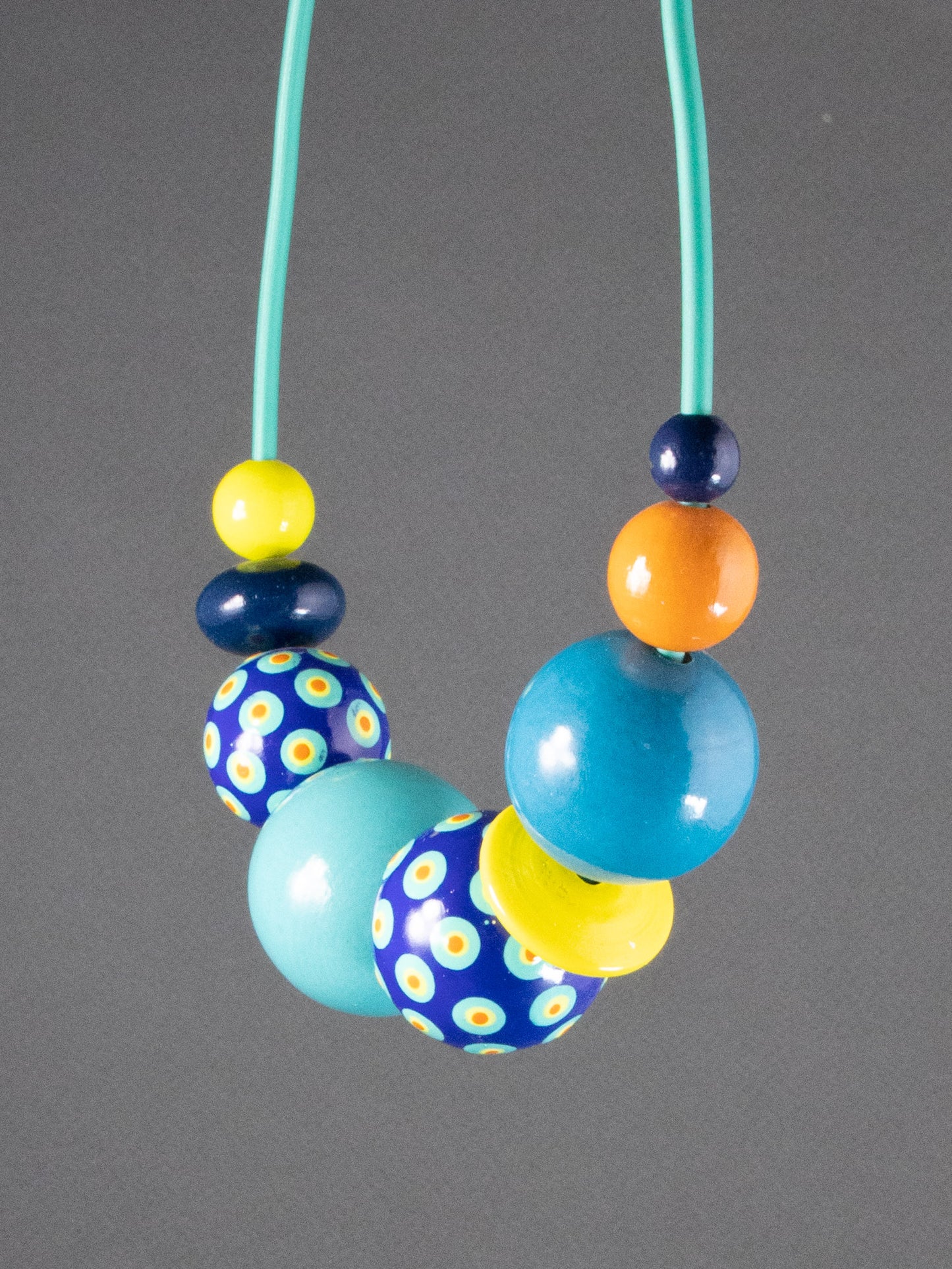 Dots Game Wooden Bead Necklace