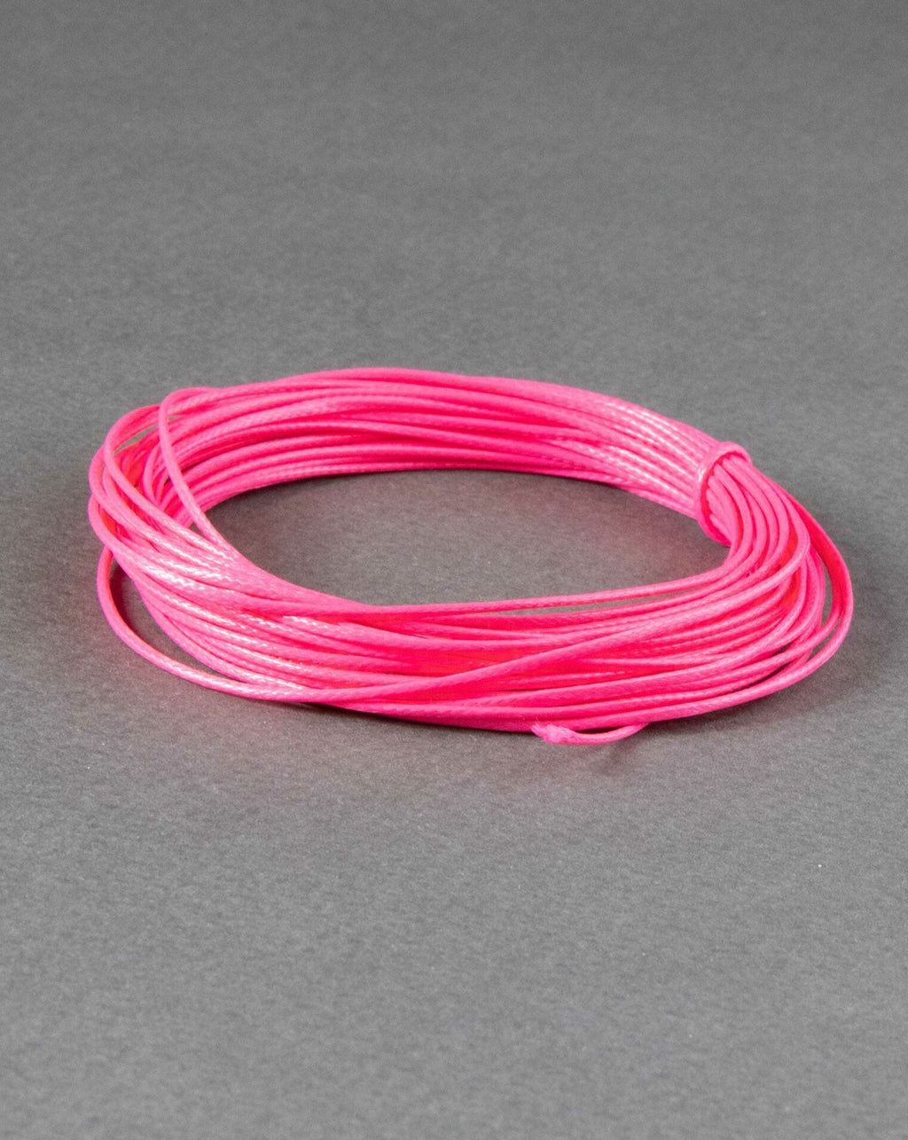 Waxed Polyester Cord in Neon Pink