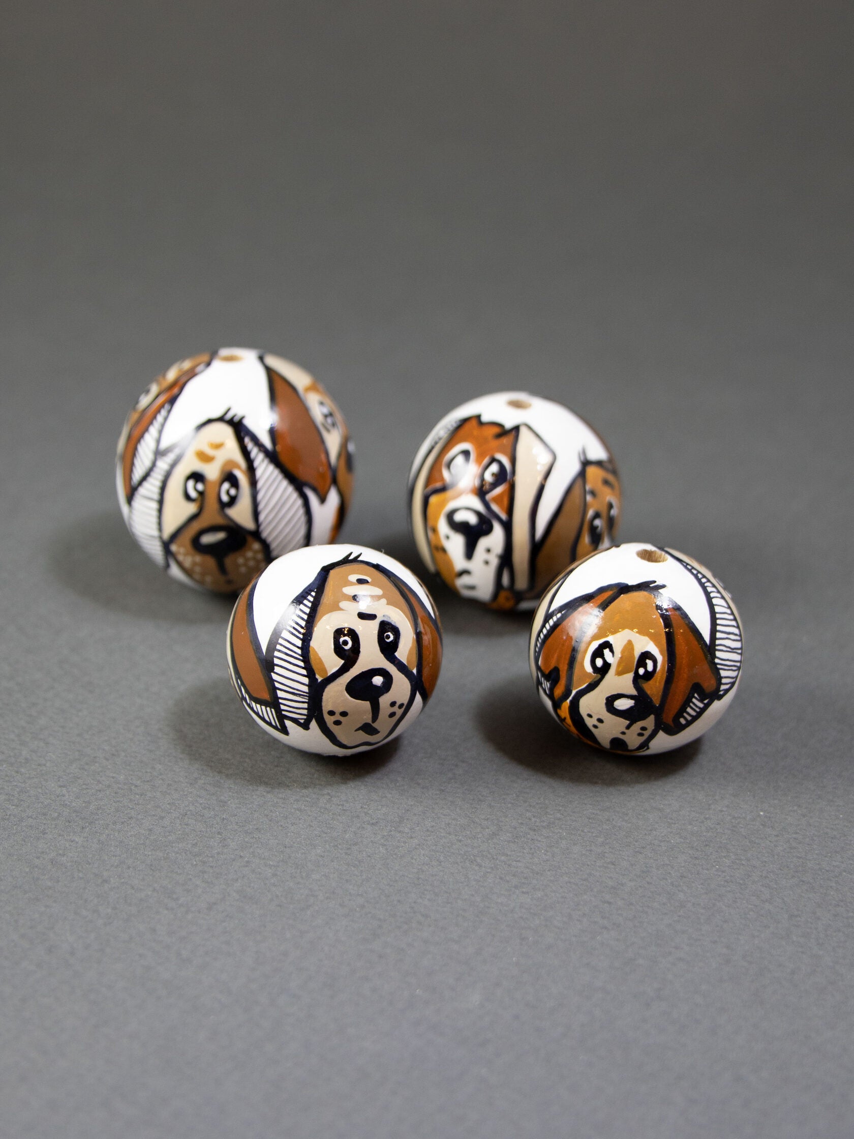 Great Dane Dog Wooden Bead