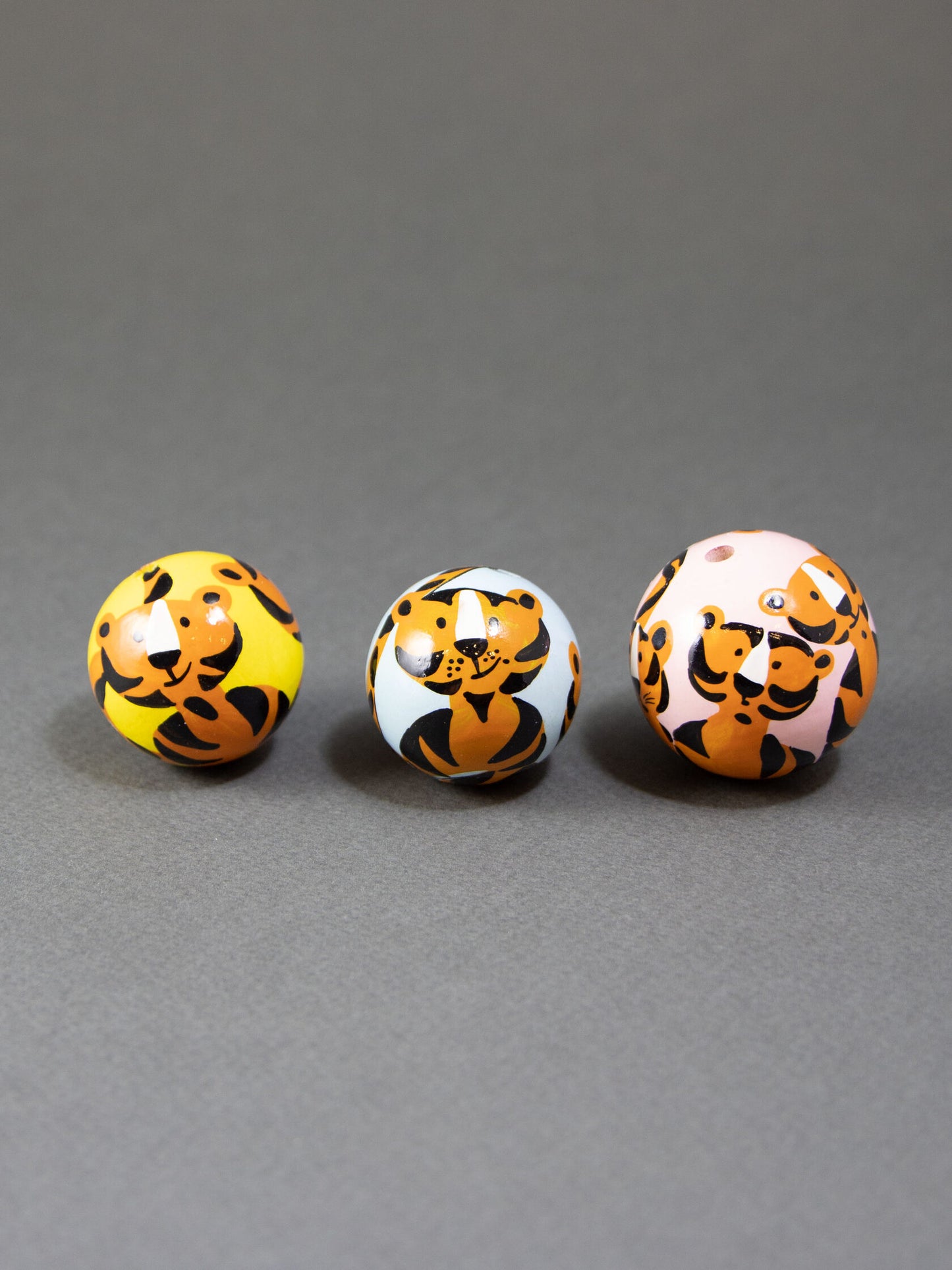 Big Tiger Family Wooden Bead