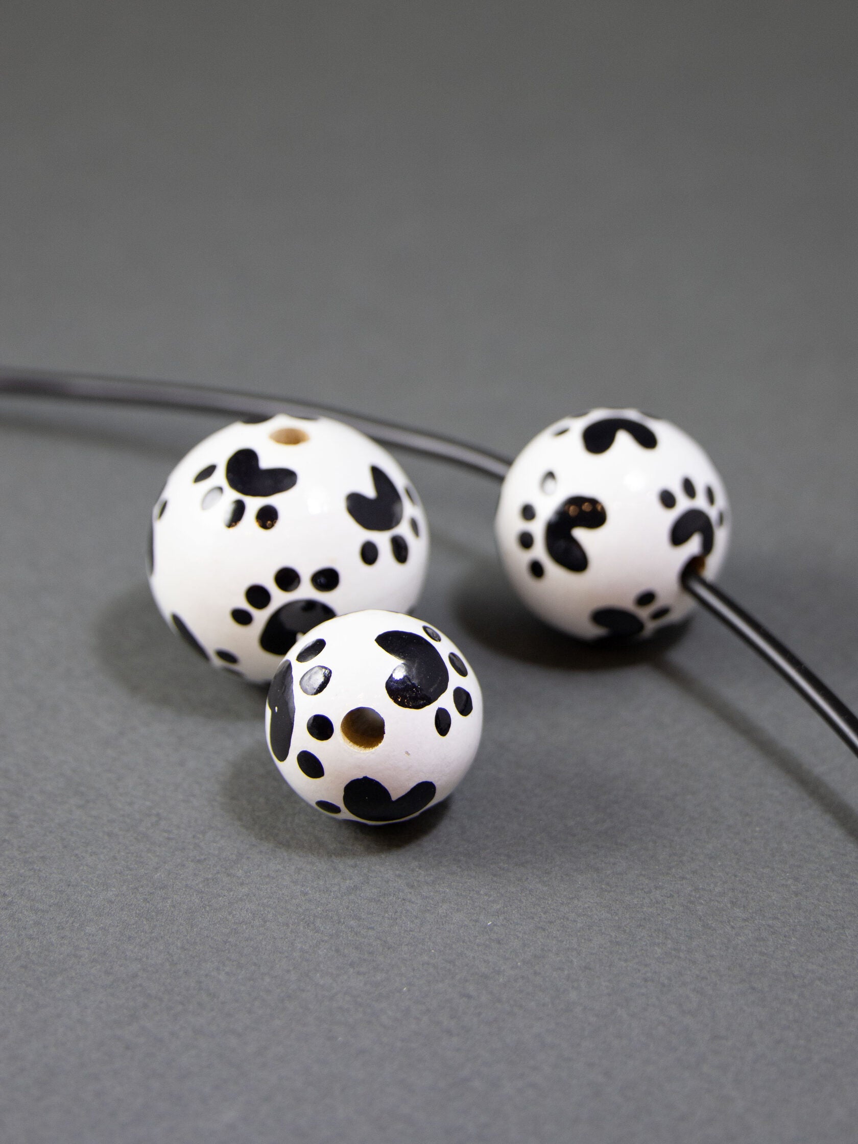 Cats Paws Wooden Bead