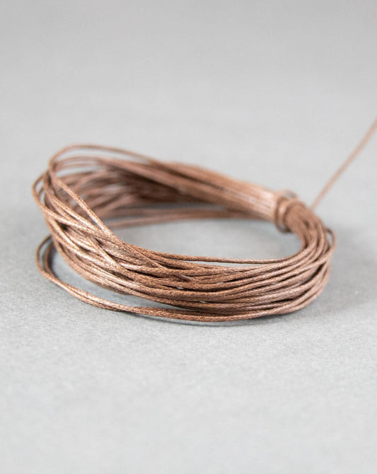 Waxed Cotton Cord in Brown