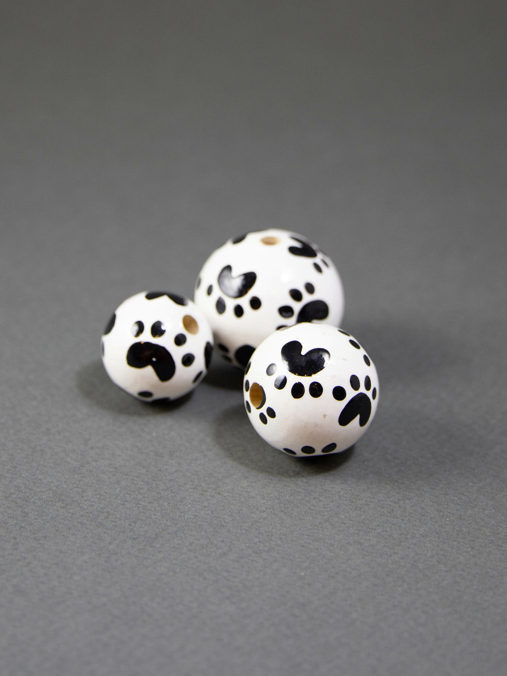 Cats Paws Wooden Bead