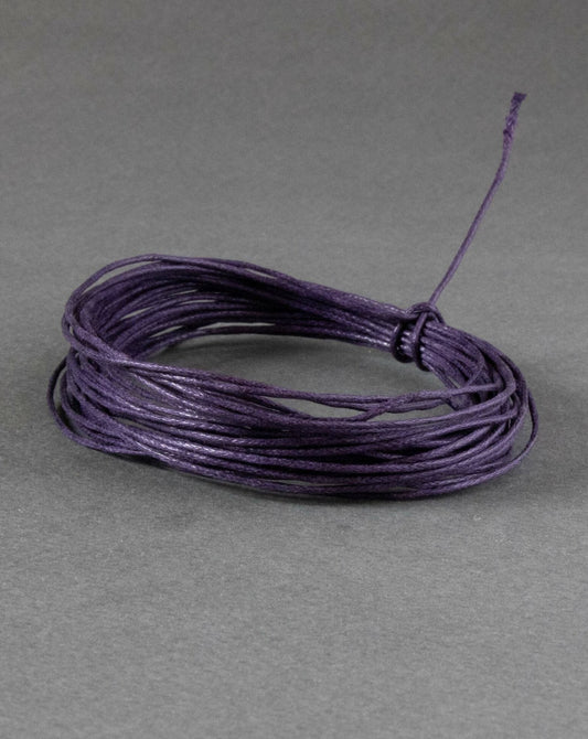 Cordoncino di cotone cerato in viola scuro