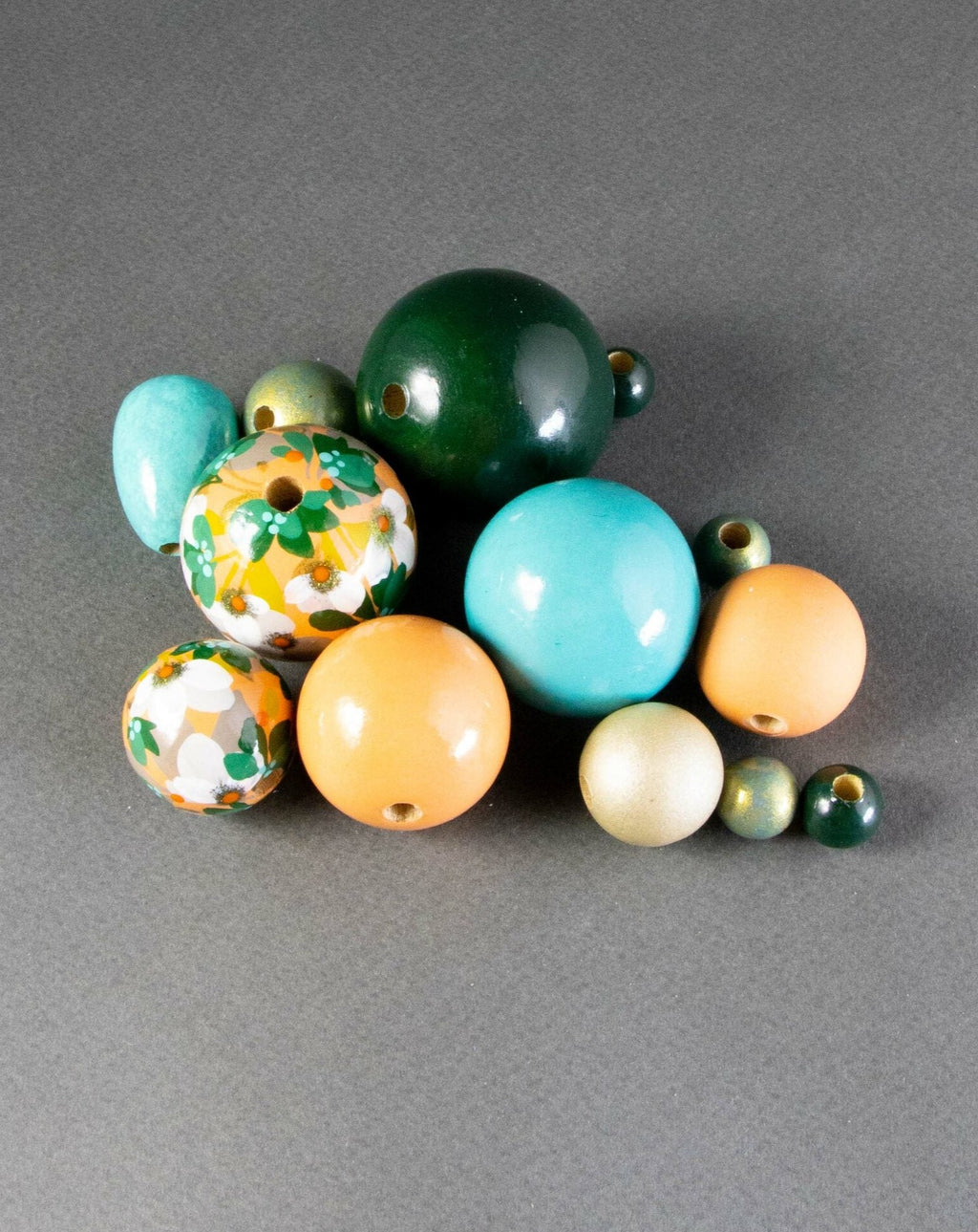 Spring Bouquet Wooden Beads Set