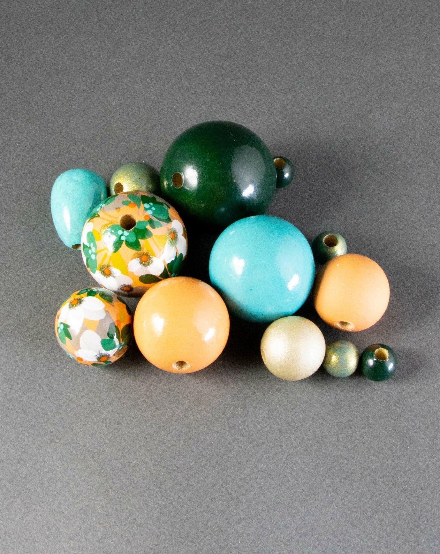 Spring Bouquet Wooden Beads Set