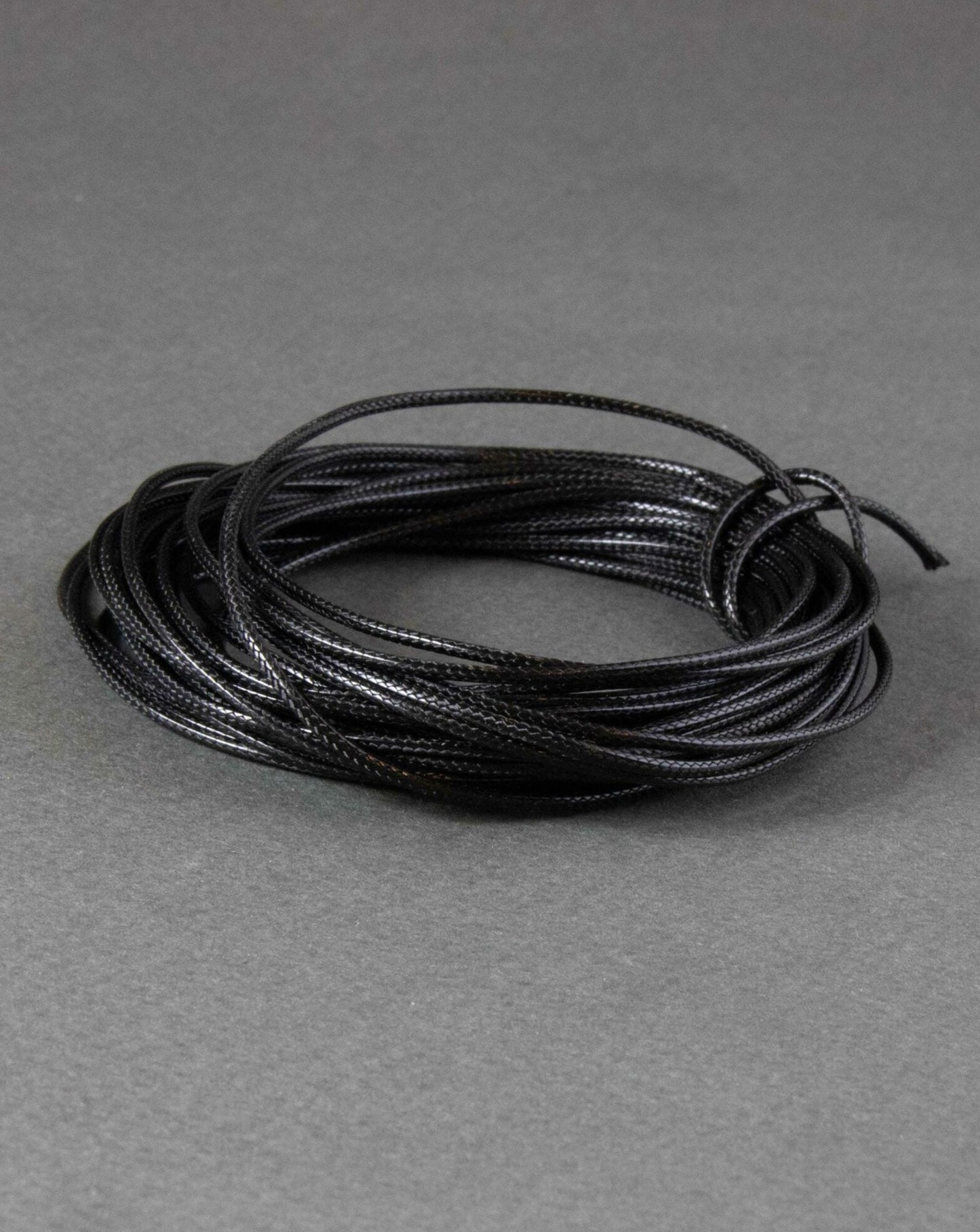 Waxed Polyester Cord in Black