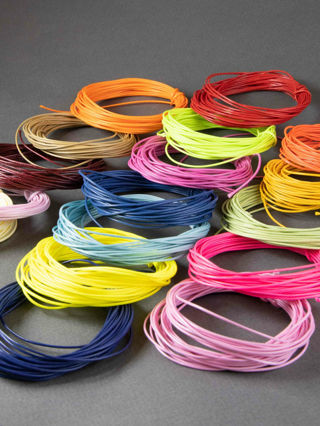 Waxed Polyester Cord in Dark Blue