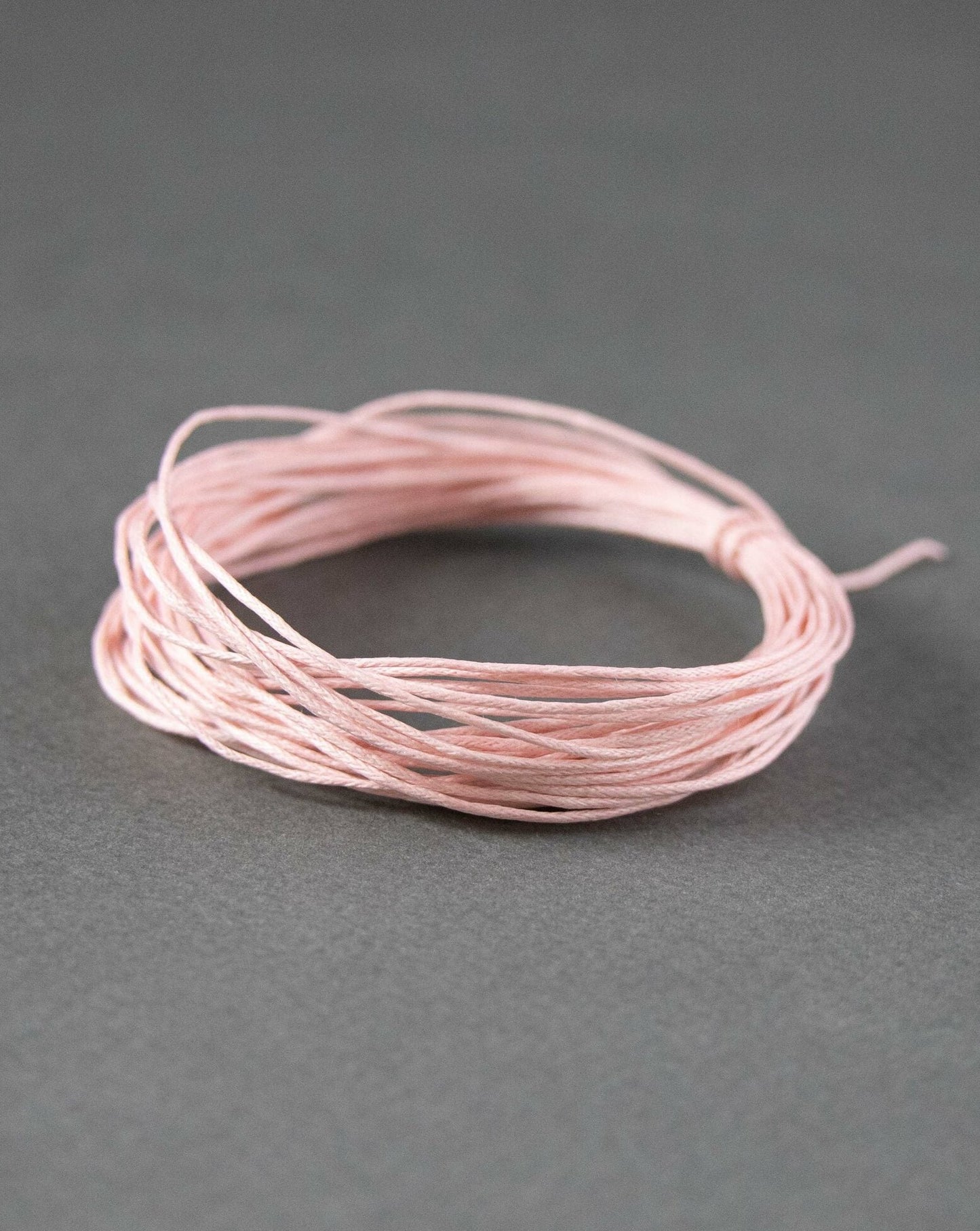 Cordoncino di cotone cerato in rosa chiaro
