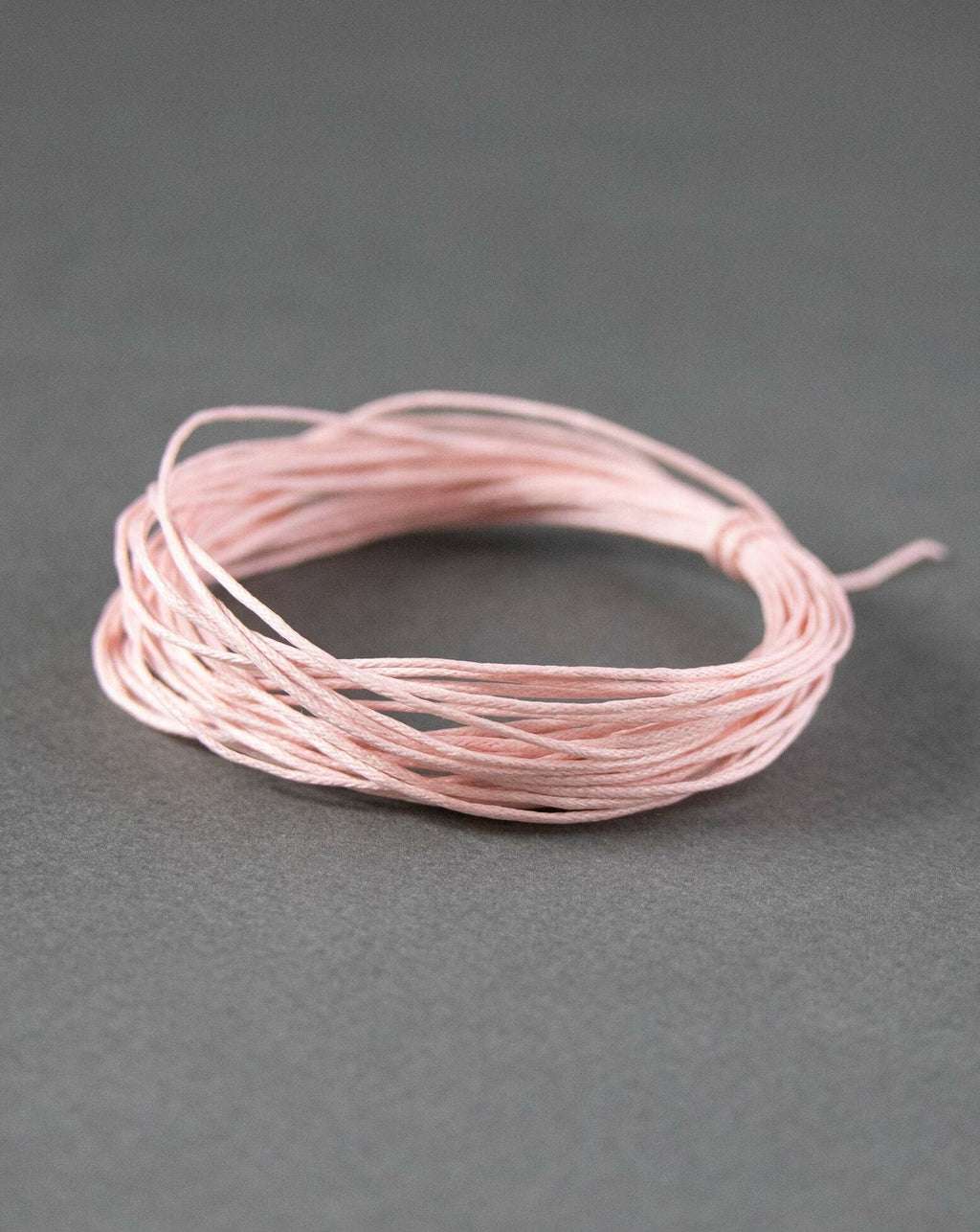 Waxed Cotton Cord in Light Pink