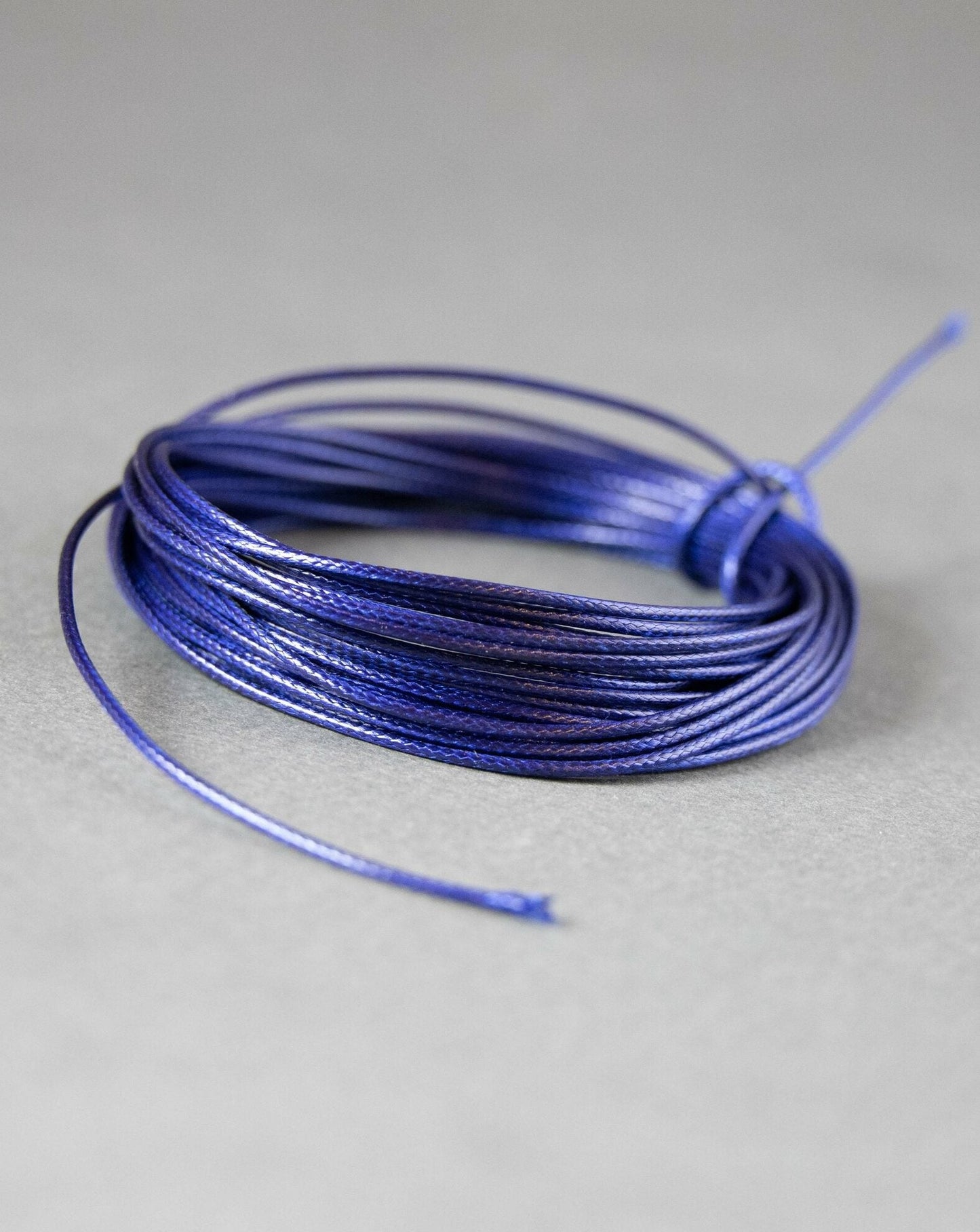 Waxed Polyester Cord in Dark Blue