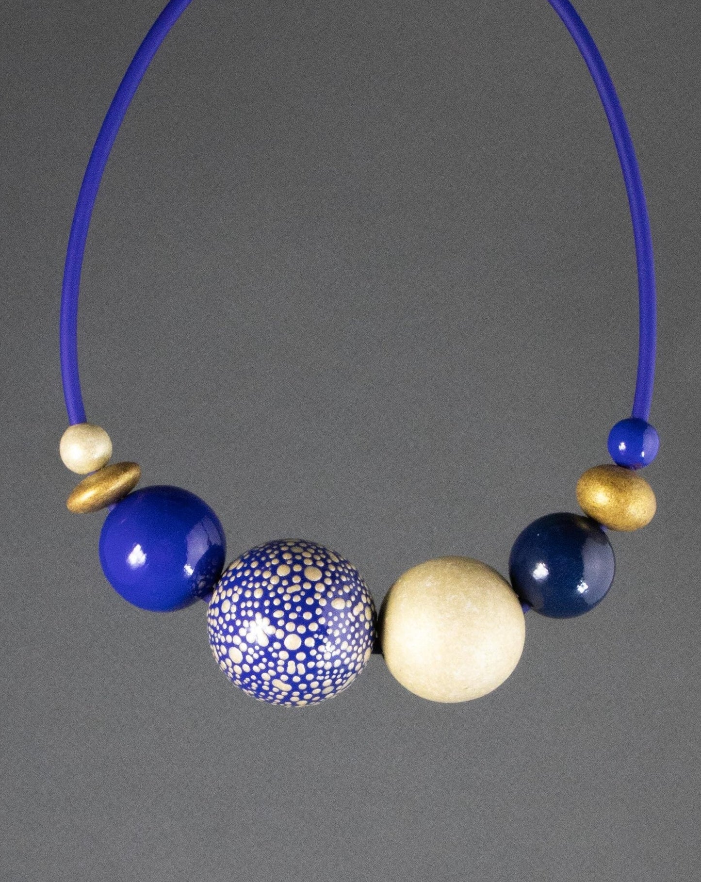 Blue Star Wooden Beads Necklace