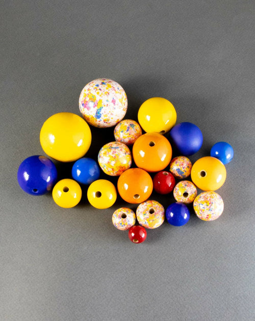 Big Sunny Wooden Beads Set