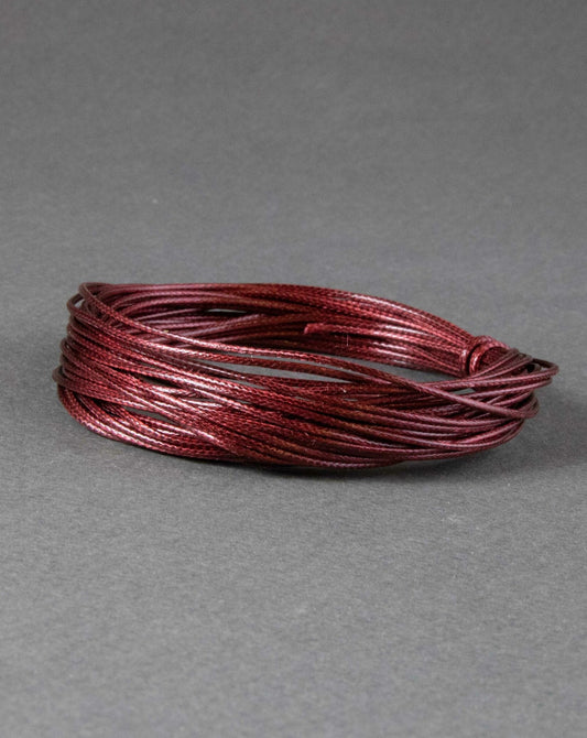 Waxed Polyester Cord in Burgundy