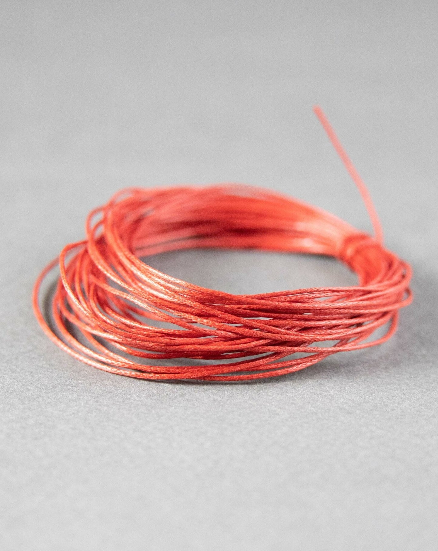 Waxed Cotton Cord in Red