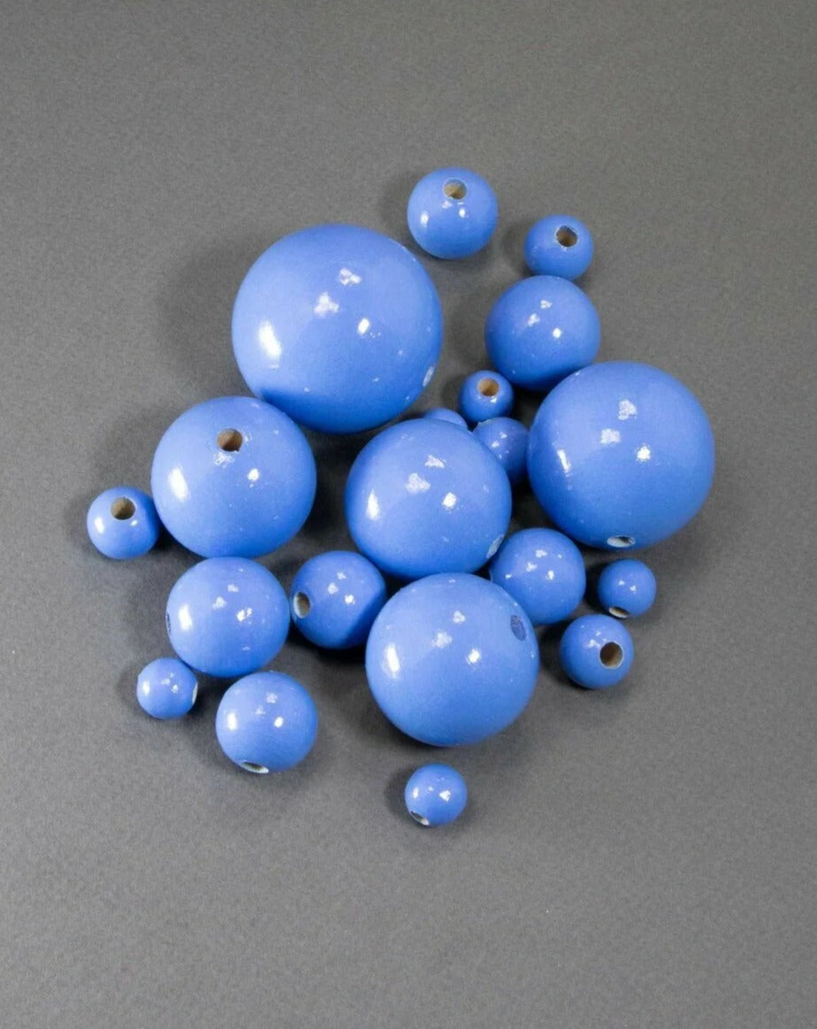 Сornflower Blue Wooden Bead